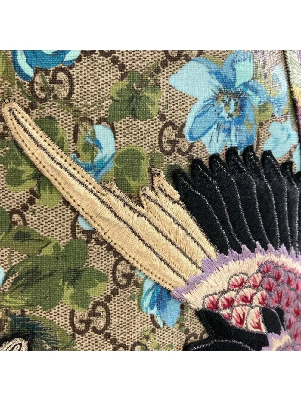 Gucci GG Blooms Bird Embroidery Backpack